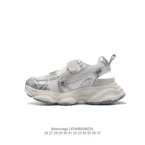 Balenciaga Triple S Track Sandals Kids Closed Toe Slides