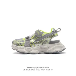 Balenciaga Triple S Track Kids Closed-Toe Sandal Summer Shoe