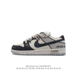Nike Dunk Low Vintage Leather Sneakers with Dual Laces for Men and Women