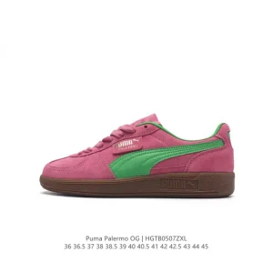 PUMA Palermo OG Army Trainer Vintage Leather Sneakers for Men and Women
