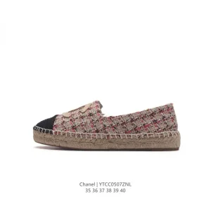 Chanel Classic CC Logo Canvas and Suede Fisherman Sandals