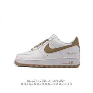 Nike Air Force 1 07 Low White Leather Casual Sneakers for Men and Women