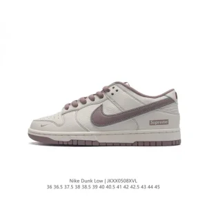 Supreme x Nike Dunk Low Men and Women Skateboarding Shoes