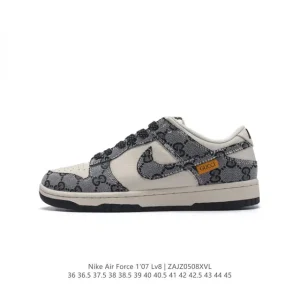 Gucci Dunk Low Grey Custom Sneakers Premium Replica Shoes