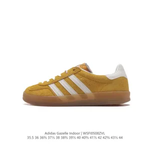 Adidas Originals Gazelle Indoor Retro Suede Sneakers with Gum Sole