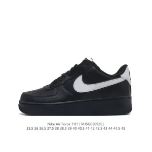 Nike Air Force 1 07 Low Leather Sneakers with Air Cushioning