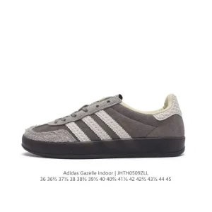 Adidas Originals Gazelle Indoor Retro Suede Sneakers with Gum Sole
