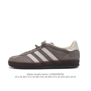 Adidas Originals Gazelle Indoor Retro Sneakers with Gum Sole