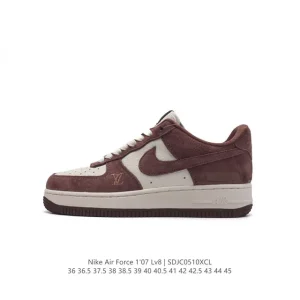Nike Air Force 1 Low White Brown Vintage Edition with Honeycomb Air Cushion