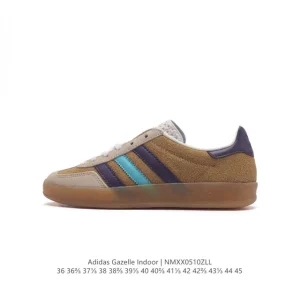 Adidas Originals Gazelle Indoor Retro Sneakers with Gum Sole
