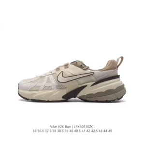 Nike V2K Run Retro Running Shoes White Metallic Silver