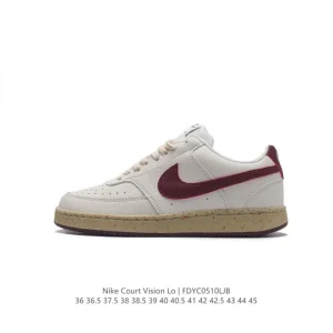 Nike Court Vision Low Vintage Leather Basketball Sneakers for Men and Women