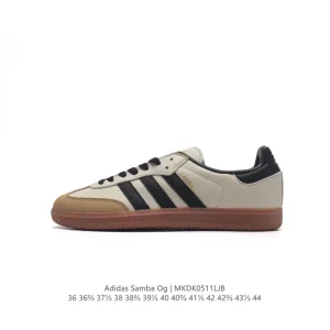 Adidas Samba OG Shoes Classic Leather Sneakers White T-toe
