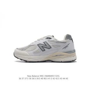 New Balance 990v3 Classic Running Shoes Grey Suede Made in USA