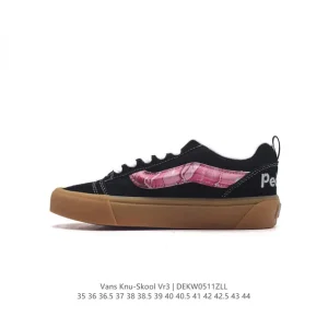 Vans Kun Skool Low Top Skateboard Shoes Vintage Style Unisex Casual Sneakers