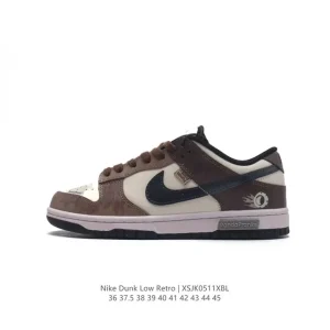 Nike SB Dunk Low Panda Graffiti Rust Vintage Skate Shoes