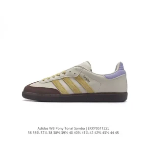 Adidas Wb Pony Tonal Samba Vintage Leather Football Style Sneakers