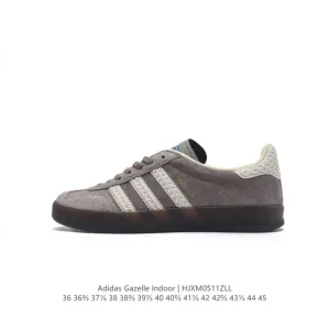 Adidas Originals Gazelle Indoor Retro Suede Leather Sneakers with Gum Sole