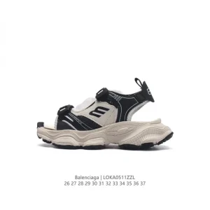 Balenciaga Kids Summer Sandals Breathable Anti-Odor Lightweight Beach Shoes