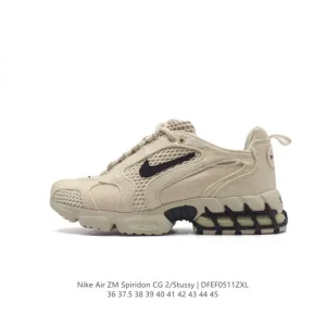 Nike Air Zoom Spiridon Cage 2 Stussy Collaboration Vintage Running Shoe