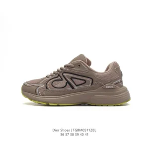 Dior B57 Low-Top Retro Sneakers for Women - Thick Sole Fashion Running Shoes