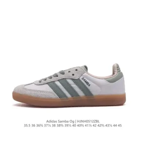 Adidas Samba OG Leather Sneakers Classic White T-Toe Shoes for Men and Women