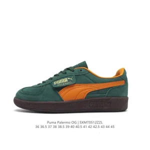 PUMA Palermo OG Army Trainer Vintage Leather Sneakers for Men and Women
