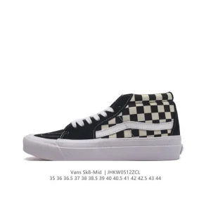 Vans Sk8-Mid Classic Canvas Skateboarding Shoes for Men and Women