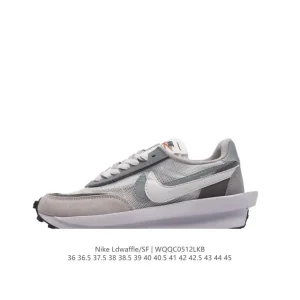 Sacai x Nike LDWaffle Double Swoosh Layered Sole Running Shoe