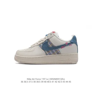 Nike Air Force 1 '07 Low Casual Sneakers with Air Cushioning and Thick Sole