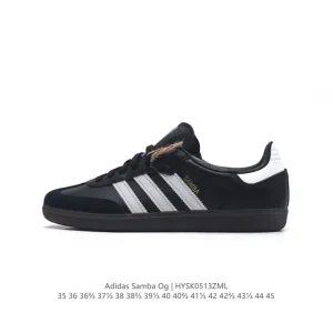 Adidas Samba OG Leather Sneakers Classic White T-toe Shoes