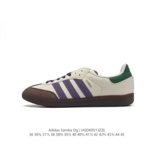 Adidas Samba OG Leather Classic Sneakers White Gum Sole