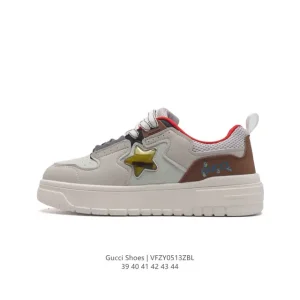 Gucci Rhyton Platform Sneakers Men's White Leather Thick Sole 2024