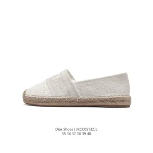 Dior Classic Fisherman Shoes with Logo Embroidery and Comfort