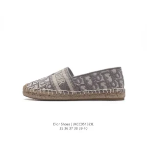 Dior Classic Fisherman Logo Flat Shoes for Women