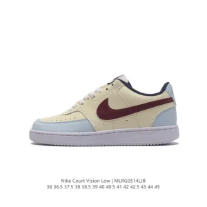 Nike Court Vision Low Vintage Leather Basketball Sneakers for Men and Women