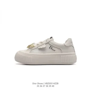 Dior J'Adior White Leather Platform Sneakers for Women
