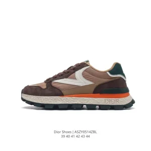 Dior Men's Low-Top Retro Vintage Style Chunky Sole Sneakers