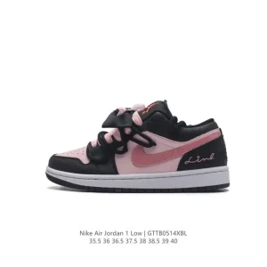 Jordan Air Low AJ1 Low Top Casual Sneaker with Premium Leather