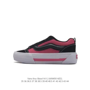Vans Knu Skool VR3 LX Bread Shoe in Classic Black and White Suede