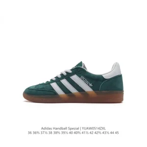 Adidas Handball Spezial Retro Leather Sneakers with Three Stripes