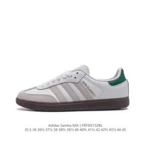 Kith x Adidas Originals Samba White Comfortable Lightweight Durable Shoes for Men and Women