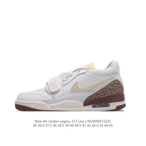 Jordan Legacy 312 Low Men's Basketball Shoes Black Leather