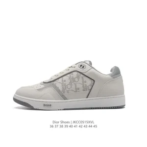 Dior B27 Oblique Galaxy Low Top Sneakers in White Leather