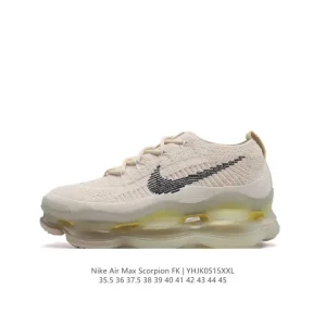 Nike Air Max Scorpion FK Sneakers with Full-Length Air Cushioning and Chenille Flyknit Upper