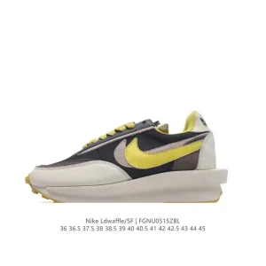 Sacai x Nike LDWaffle Double Swoosh Layered Sole Running Shoe