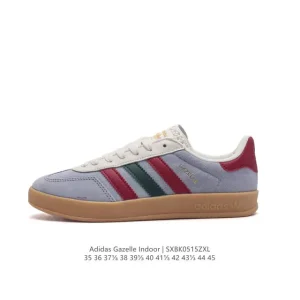 Adidas Originals Gazelle Indoor Retro Sneakers with Gum Sole