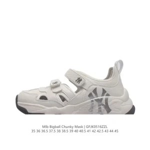 MLB Bigball Chunky Yankees Retro Dad Shoes with Thick Sole and Magic Tape