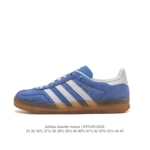 Adidas Originals Gazelle Indoor Retro Sneakers with Gum Sole