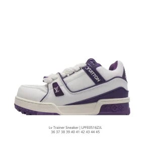 Louis Vuitton Trainer Sneaker Low Canvas Thick Sole Fashion Shoes